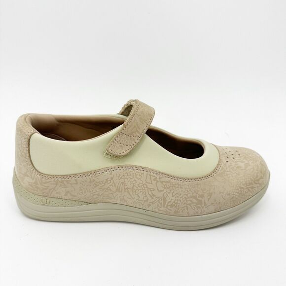 Drew Womens Shoes Size 8 WW Rose Mary Jane Beige Oxford Leather Comfort Workwear - Picture 10 of 14